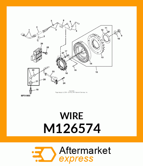 LEAD, WIRING (300MM) M126574