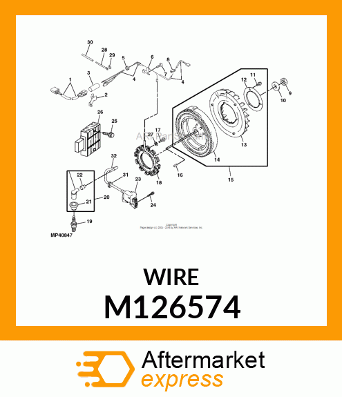 LEAD, WIRING (300MM) M126574