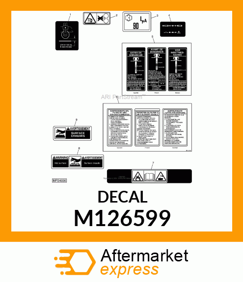 LABEL, GAGE WHEEL ADJ. M126599