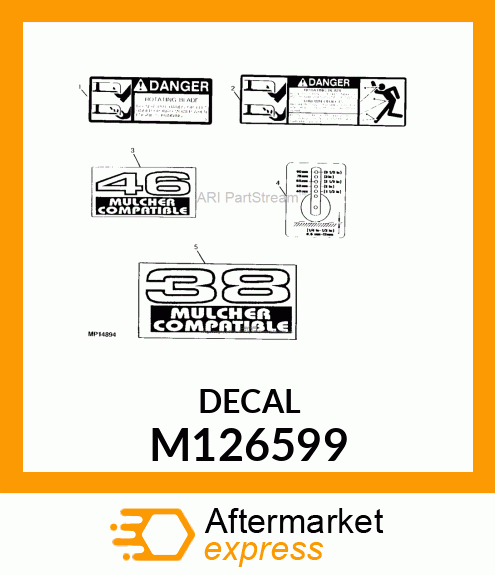 LABEL, GAGE WHEEL ADJ. M126599