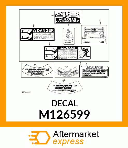 LABEL, GAGE WHEEL ADJ. M126599