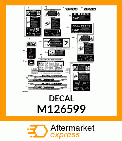 LABEL, GAGE WHEEL ADJ. M126599