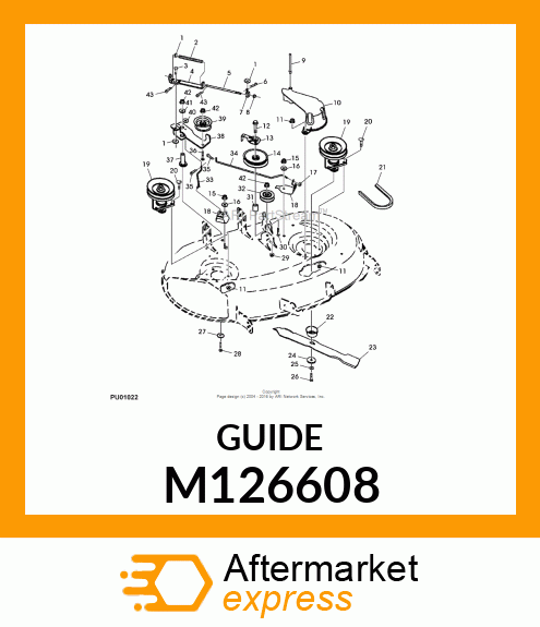 GUIDE, WASHER STOP # M126608