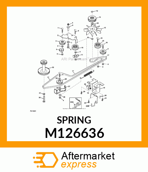 SPRING, TRACTION M126636
