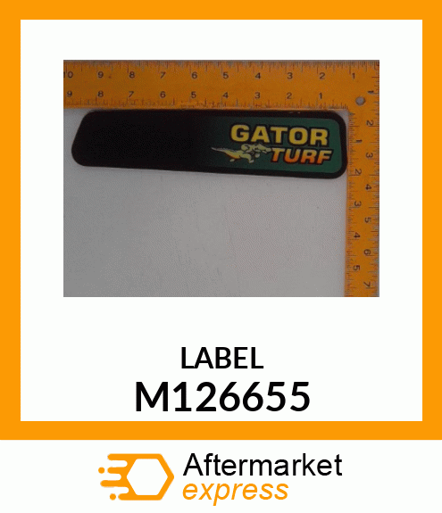 LABEL, INSTRUMENT PANEL TURF GATOR M126655