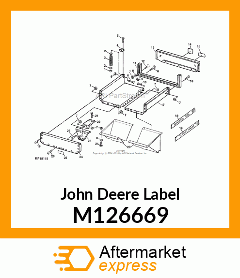 LABEL, CARGO BOX (JOHN DEERE) M126669