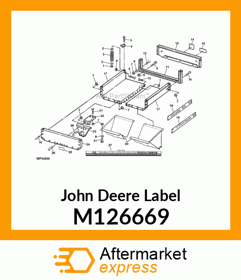 LABEL, CARGO BOX (JOHN DEERE) M126669