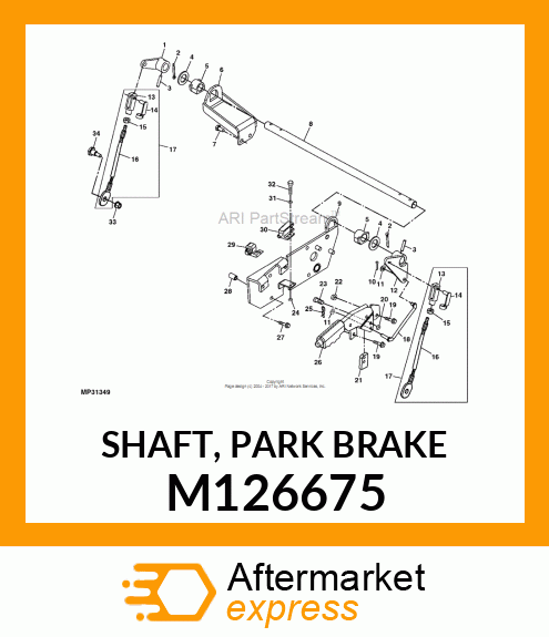 SHAFT, PARK BRAKE M126675