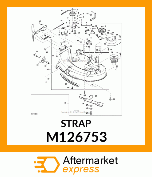 STRAP, IDLER ARM (38" DECK) M126753