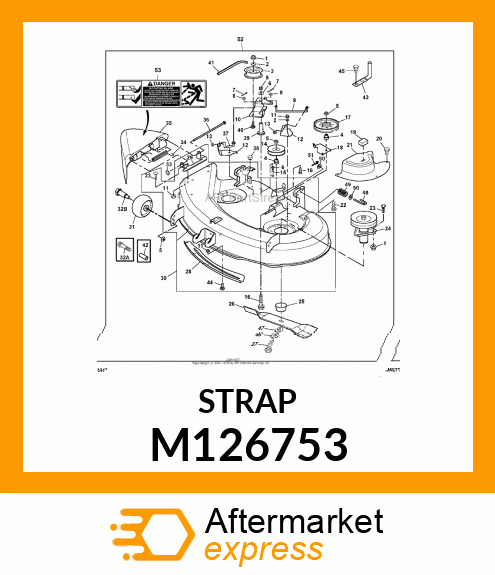 STRAP, IDLER ARM (38" DECK) M126753