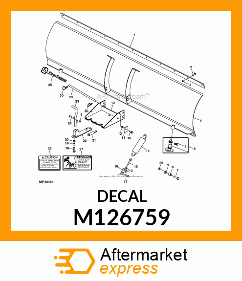 LABEL, CAUTION (BLADE TRIP LOCKOUT) M126759