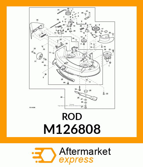 ROD, RH BRAKE (38" MOWER) M126808