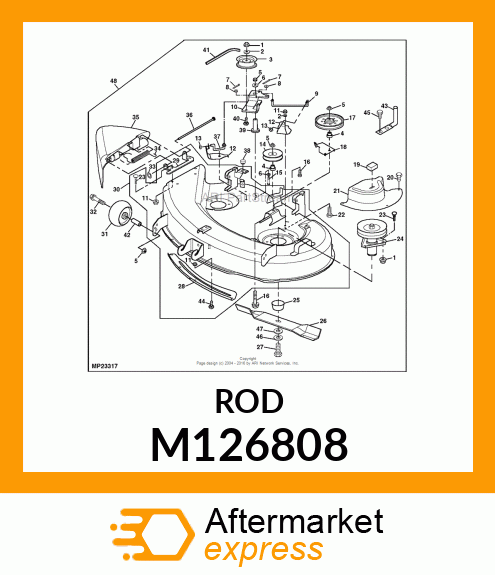 ROD, RH BRAKE (38" MOWER) M126808