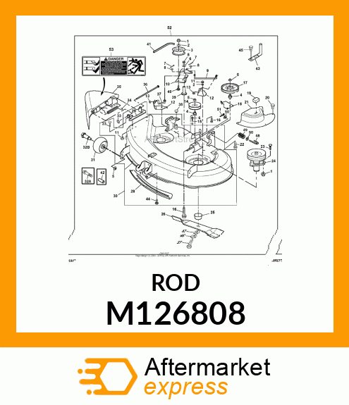 ROD, RH BRAKE (38" MOWER) M126808