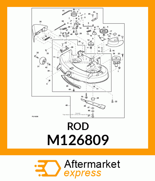 ROD, LH BRAKE (38" MOWER) M126809