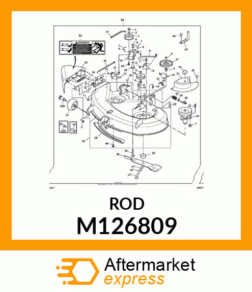 ROD, LH BRAKE (38" MOWER) M126809