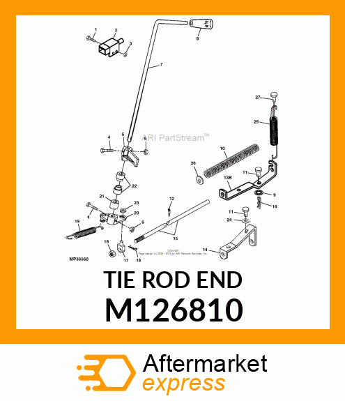 END, ADJUSTABLE ROD M126810