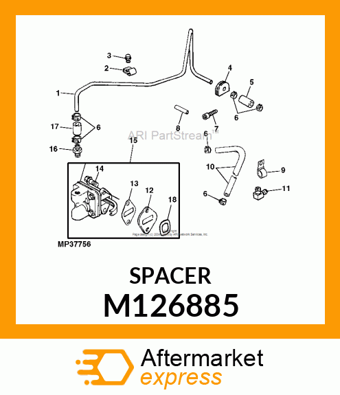 SPACER, FUEL PUMP M126885