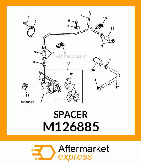 SPACER, FUEL PUMP M126885