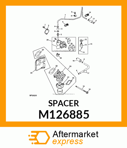 SPACER, FUEL PUMP M126885