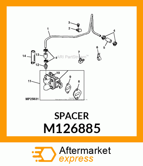 SPACER, FUEL PUMP M126885