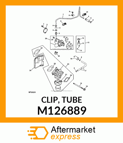 CLIP, TUBE M126889