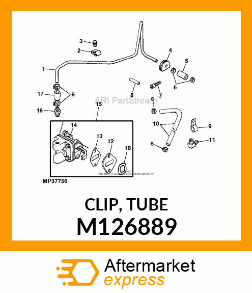 CLIP, TUBE M126889