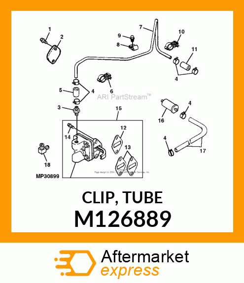 CLIP, TUBE M126889