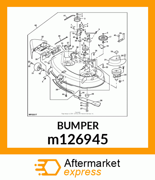 BUMPER, LH UPSTOP m126945