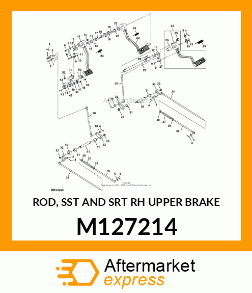 ROD, SST AND SRT RH UPPER BRAKE M127214