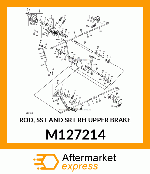 ROD, SST AND SRT RH UPPER BRAKE M127214