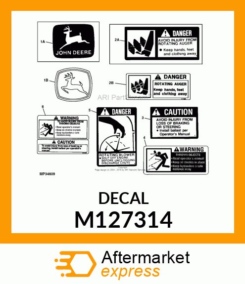LABEL, WARNING (THROWN OBJECTS) M127314
