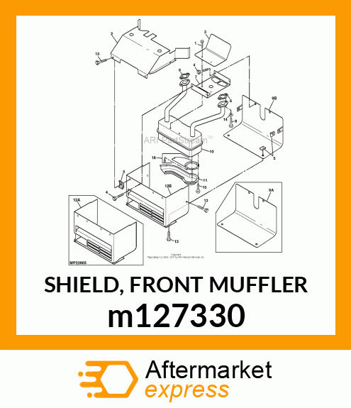 SHIELD, FRONT MUFFLER m127330