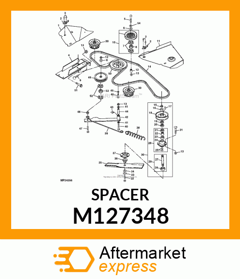 SPACER, SHOULDER M127348