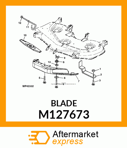 MOWER BLADE, BLADE, MULCHING (48C)M M127673