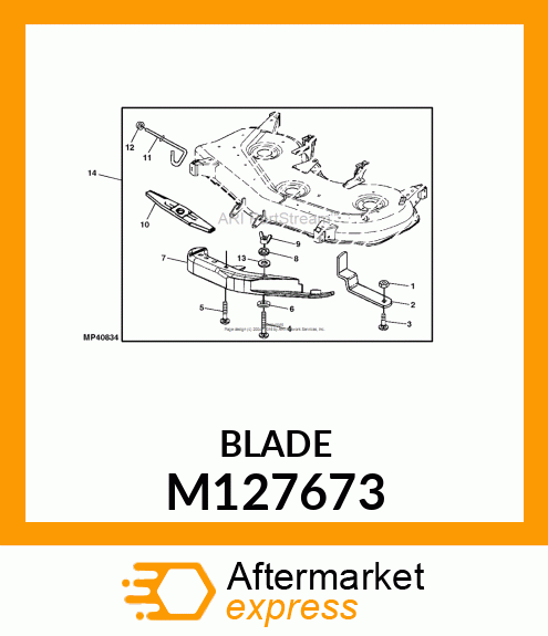 MOWER BLADE, BLADE, MULCHING (48C)M M127673