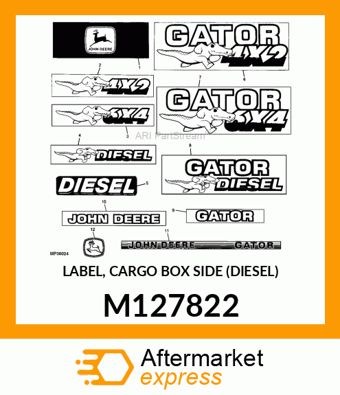 LABEL, CARGO BOX SIDE (DIESEL) M127822