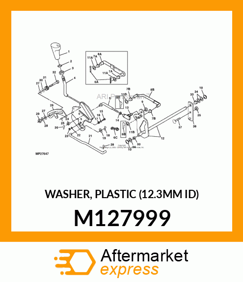 WASHER, PLASTIC (12.3MM ID) M127999