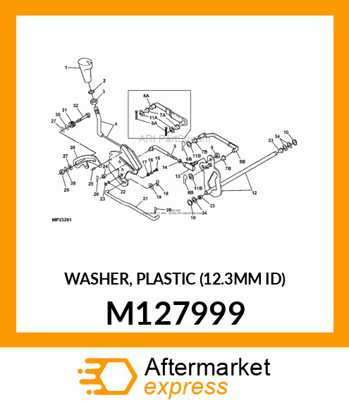 WASHER, PLASTIC (12.3MM ID) M127999