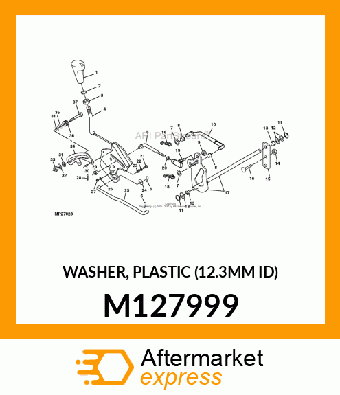 WASHER, PLASTIC (12.3MM ID) M127999