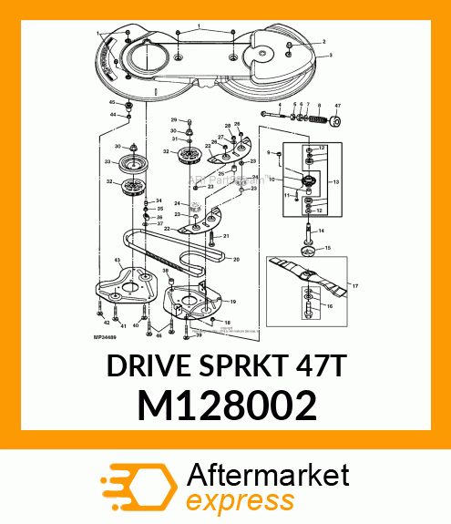 SPROCKET, 47T DRIVE M128002