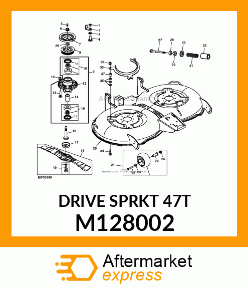 SPROCKET, 47T DRIVE M128002