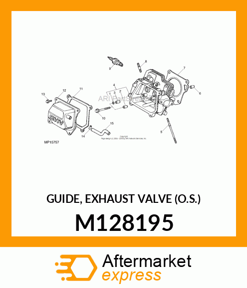 GUIDE, EXHAUST VALVE (O.S.) M128195