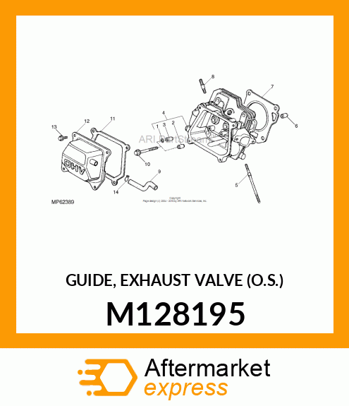 GUIDE, EXHAUST VALVE (O.S.) M128195