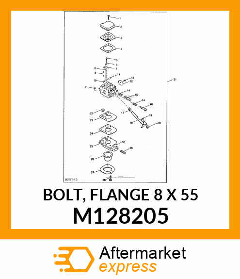 BOLT, FLANGE 8 X 55 M128205