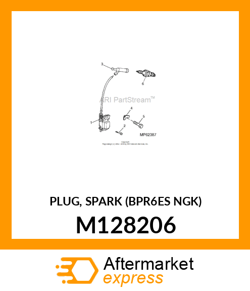 PLUG, SPARK (BPR6ES NGK) M128206