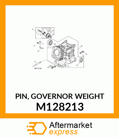 PIN, GOVERNOR WEIGHT M128213