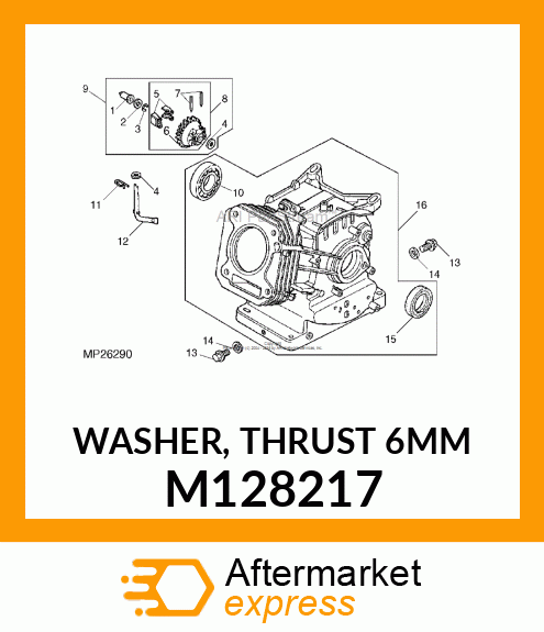 WASHER, THRUST 6MM M128217