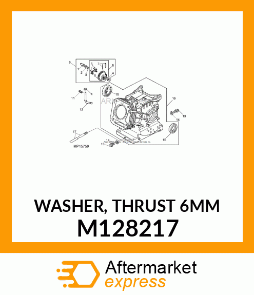 WASHER, THRUST 6MM M128217