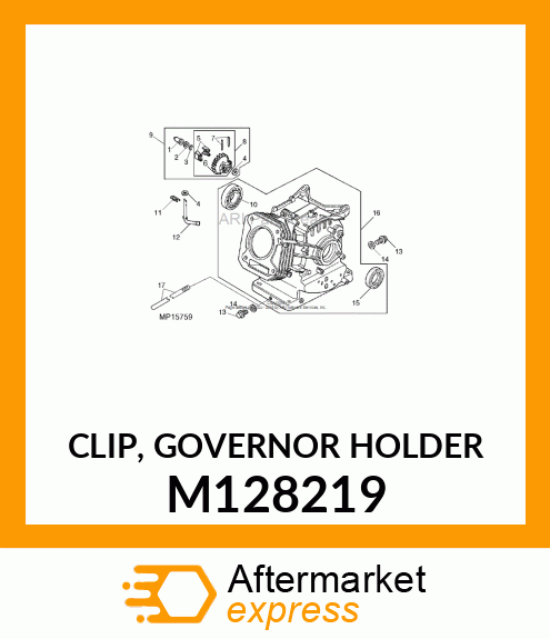 CLIP, GOVERNOR HOLDER M128219